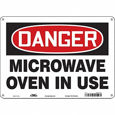 CONDOR 451X47 Safety Sign 10 inx14 in Aluminum