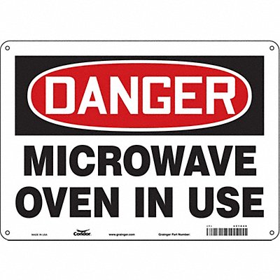 CONDOR 451X49 Safety Sign 10 inx14 in Polyethylene