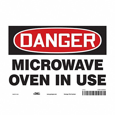 CONDOR 451X50 Safety Sign 7 inx10 in Vinyl