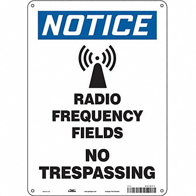 CONDOR 451X71 Safety Sign 14 inx10 in Aluminum