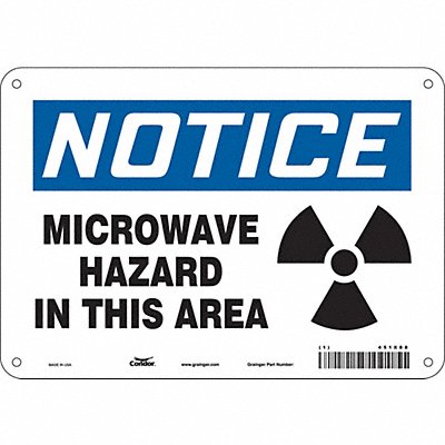 CONDOR 451X88 Safety Sign 7 in x 10 in Aluminum