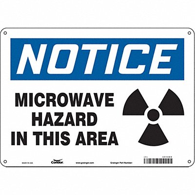 CONDOR 451X89 Safety Sign 10 inx14 in Aluminum