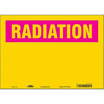 CONDOR 451Y31 Safety Sign 10 inx14 in Vinyl