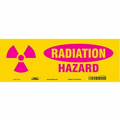 CONDOR 451Y64 Safety Sign 5 in x 14 in Vinyl