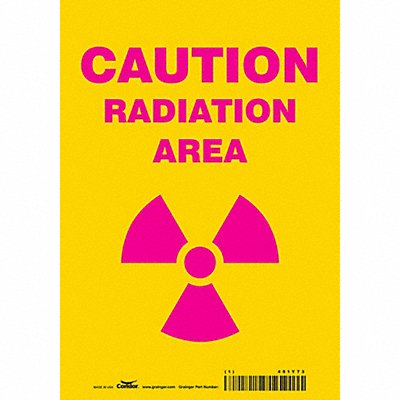 CONDOR 451Y73 Safety Sign 10 inx7 in Vinyl
