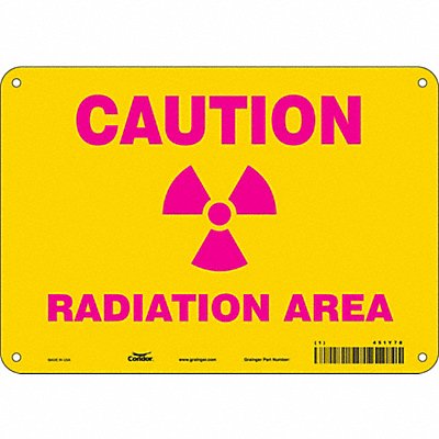 CONDOR 451Y78 Safety Sign 7 inx10 in Polyethylene