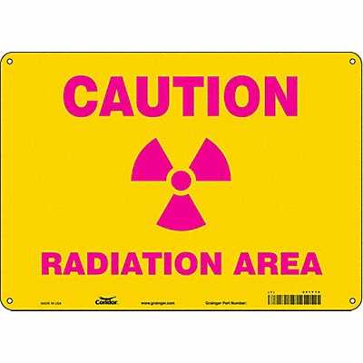 CONDOR 451Y79 Safety Sign 10 inx14 in Polyethylene