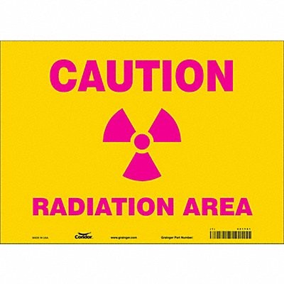CONDOR 451Y81 Safety Sign 10 inx14 in Vinyl