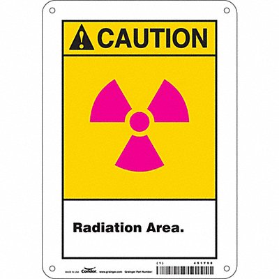 CONDOR 451Y90 Safety Sign 10 inx7 in Aluminum