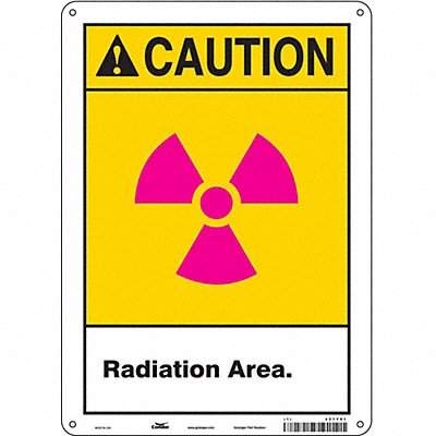 CONDOR 451Y91 Safety Sign 14 in x 10 in Aluminum