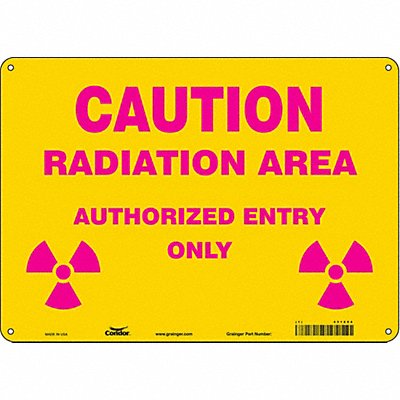 CONDOR 451Z04 Safety Sign 10 inx14 in Polyethylene