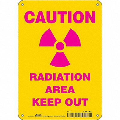CONDOR 451Z09 Safety Sign 10 in x 7 in Aluminum