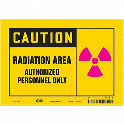 CONDOR 451Z19 Safety Sign 7 inx10 in Vinyl