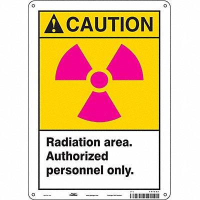 CONDOR 451Z22 Safety Sign 14 in x 10 in Aluminum