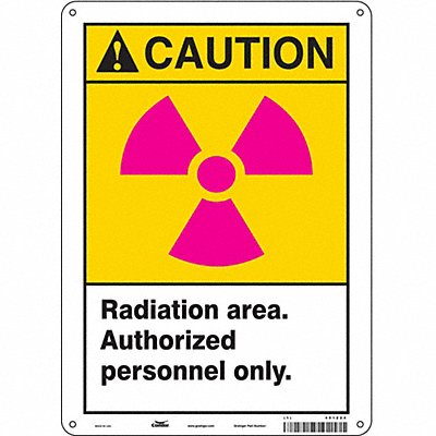 CONDOR 451Z24 Safety Sign 14 in x 10 in Polyethylene