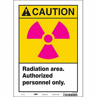 CONDOR 451Z26 Safety Sign 14 inx10 in Vinyl