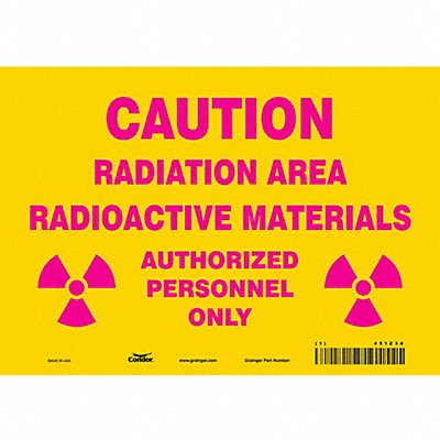 CONDOR 451Z34 Safety Sign 7 inx10 in Vinyl