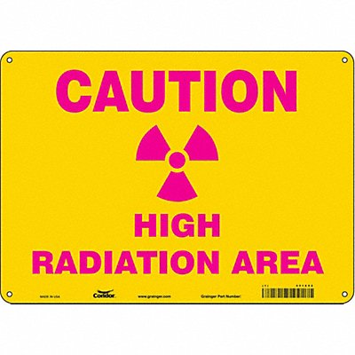CONDOR 451Z52 Safety Sign 10 in x 14 in Polyethylene