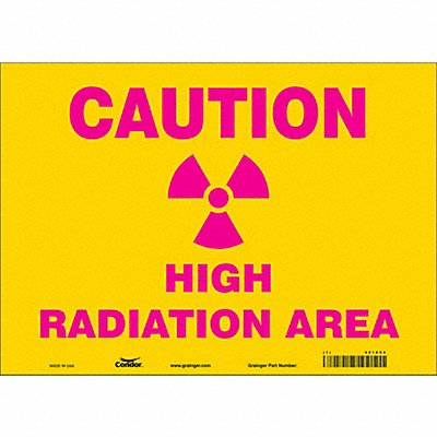 CONDOR 451Z54 Safety Sign 10 in x 14 in Vinyl