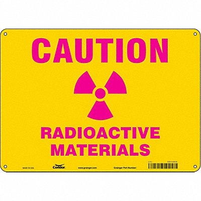 CONDOR 451Z64 J7006 Safety Sign 10 inx14 in Polyethylene