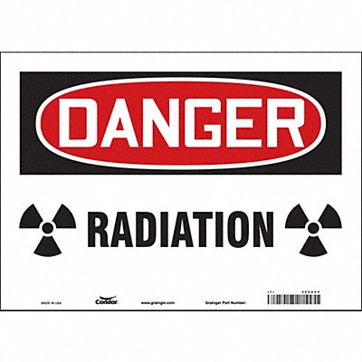 CONDOR 452A44 Safety Sign 10 in x 14 in Vinyl