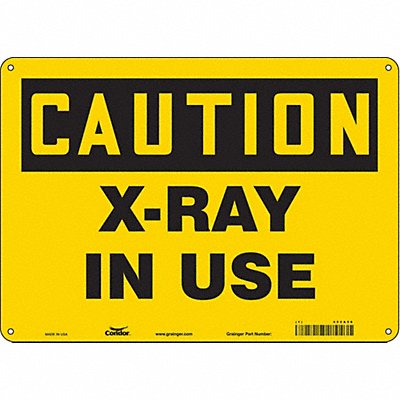 CONDOR 452A56 Safety Sign 10 inx14 in Polyethylene