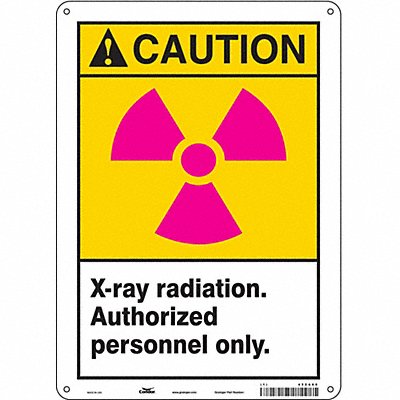 CONDOR 452A65 Safety Sign 14 in x 10 in Aluminum