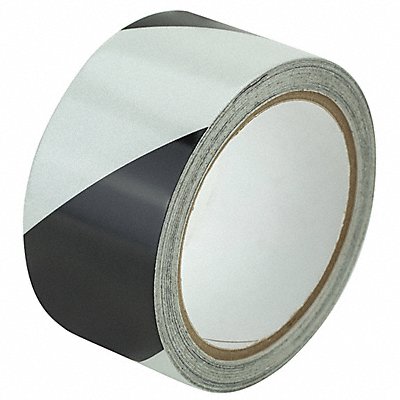 GRAINGER ZRS2X10BWCH Floor Tape Black/White 2 inx30 ft Roll