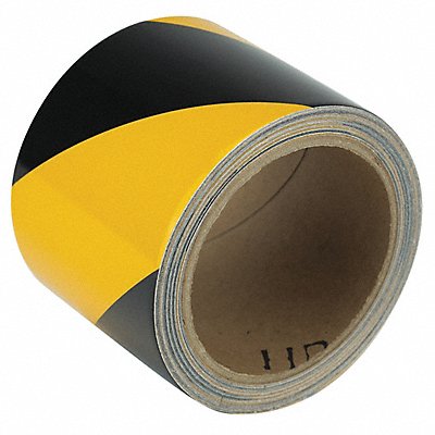 GRAINGER RS3BY Floor Tape Black/Yellow 3 inx30 ft Roll