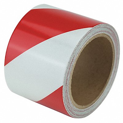 GRAINGER RS3RW Floor Tape Red/White 3 inx30 ft Roll
