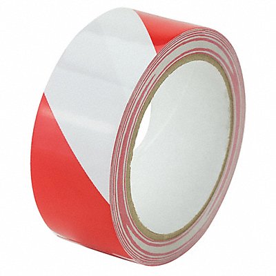 GRAINGER 20TD65 Floor Tape Red/White 1 1/2 inx54 ft Roll