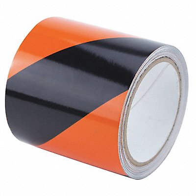 GRAINGER RS4BO Floor Tape Black/Orange 4 inx30 ft Roll
