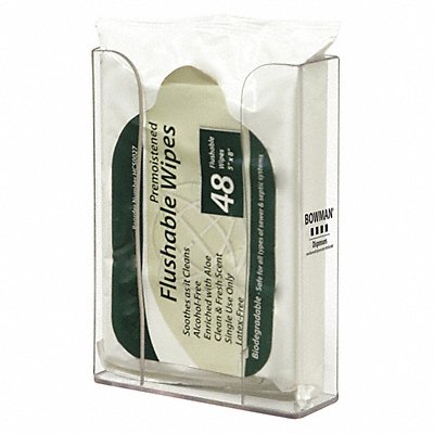 BOWMAN DISPENSERS CL0110111 Wipe Dispenser 1 Compartments Clear