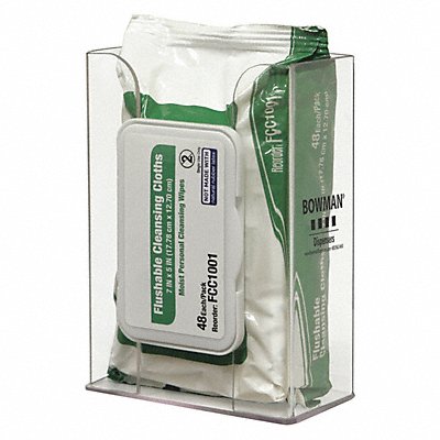 BOWMAN DISPENSERS CL0120111 Wipe Dispenser 1 Compartments Clear