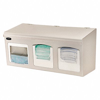 BOWMAN DISPENSERS FM0010212 Face Mask Dispenser 3 Compartments Beige