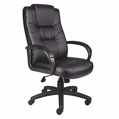 GRAINGER 452R17 Executive Chair High Back Leather Seat