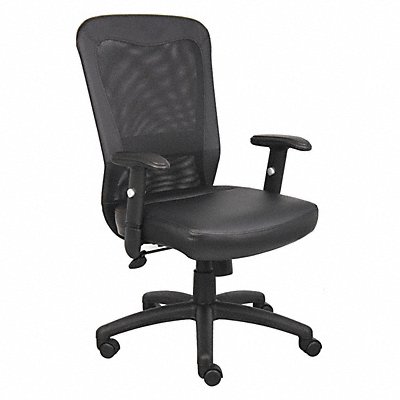 GRAINGER 452R25 Executive Chair Leather Seat