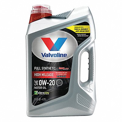VALVOLINE 881168 Motor Oil 5 qt. Size 0W-20 SAE Grade