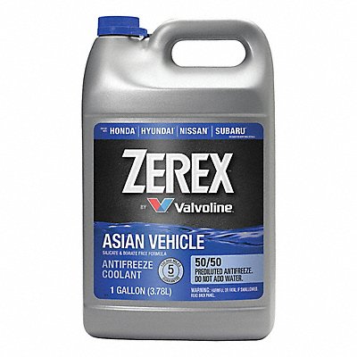 ZEREX 861398 Antifreeze Coolant Blue 1 gal Sz 7.5 pH