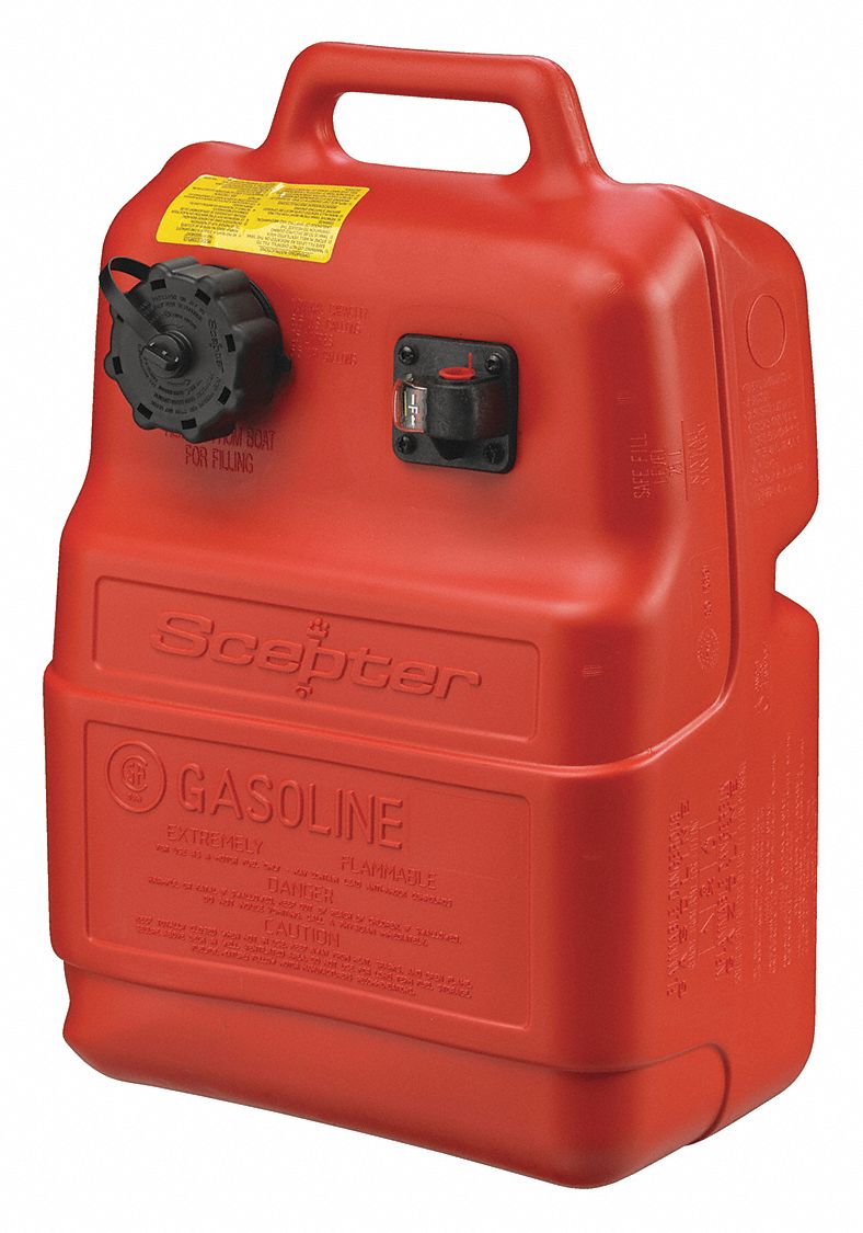 SCEPTER MARINE 8580 Portable Fuel Tank Red 6.6 gal Plastic