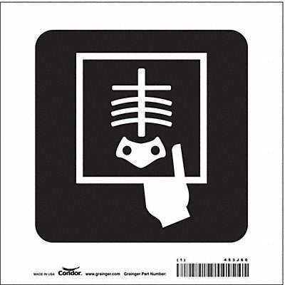 CONDOR 453J60 Safety Sign 8 in x 8 in Vinyl