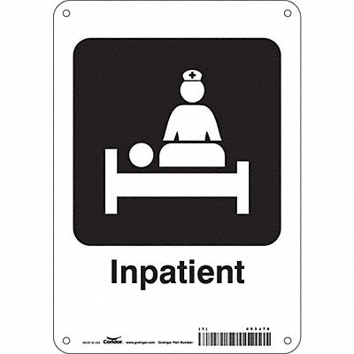 CONDOR 453J76 Safety Sign 10 in x 7 in Polyethylene