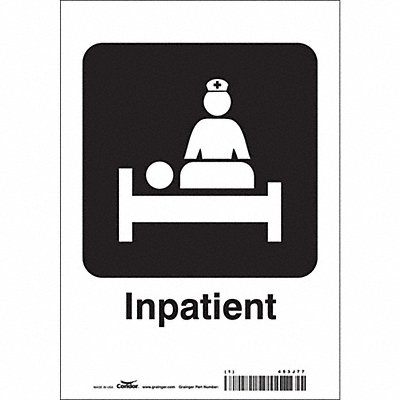 CONDOR 453J77 Safety Sign 10 in x 7 in Vinyl