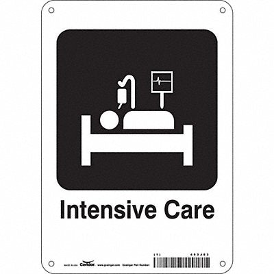 CONDOR 453J83 Safety Sign 10 in x 7 in Polyethylene