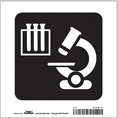 CONDOR 453K17 Safety Sign 8 in x 8 in Vinyl