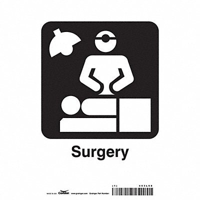 CONDOR 453L68 Safety Sign 10 in x 7 in Vinyl