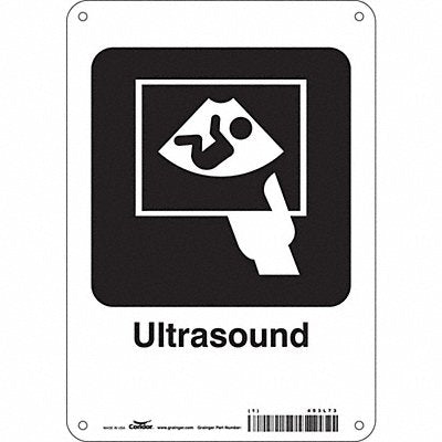 CONDOR 453L73 Safety Sign 10 in x 7 in Aluminum