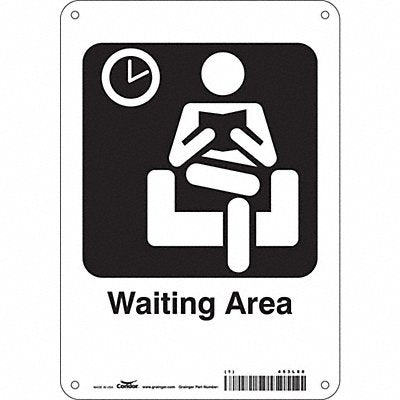 CONDOR 453L80 J9778 Safety Sign 10 in x 7 in Aluminum