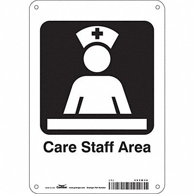 CONDOR 453M38 Safety Sign 10 in x 7 in Polyethylene