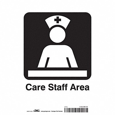 CONDOR 453M39 Safety Sign 10 in x 7 in Vinyl